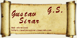 Gustav Sirar vizit kartica